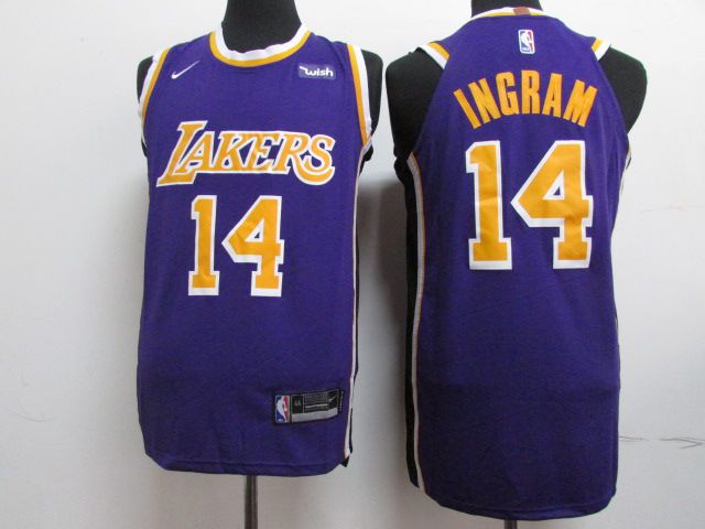 Men Los Angeles Lakers 14 Ingram Purple Nike Game NBA Jerseys